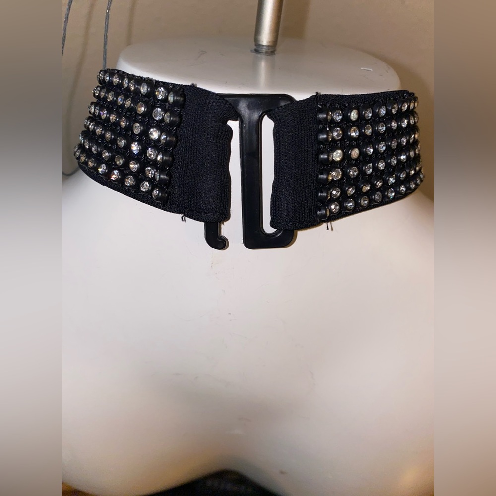 Express Black Sparkle Halter Top - Picture 7 of 8